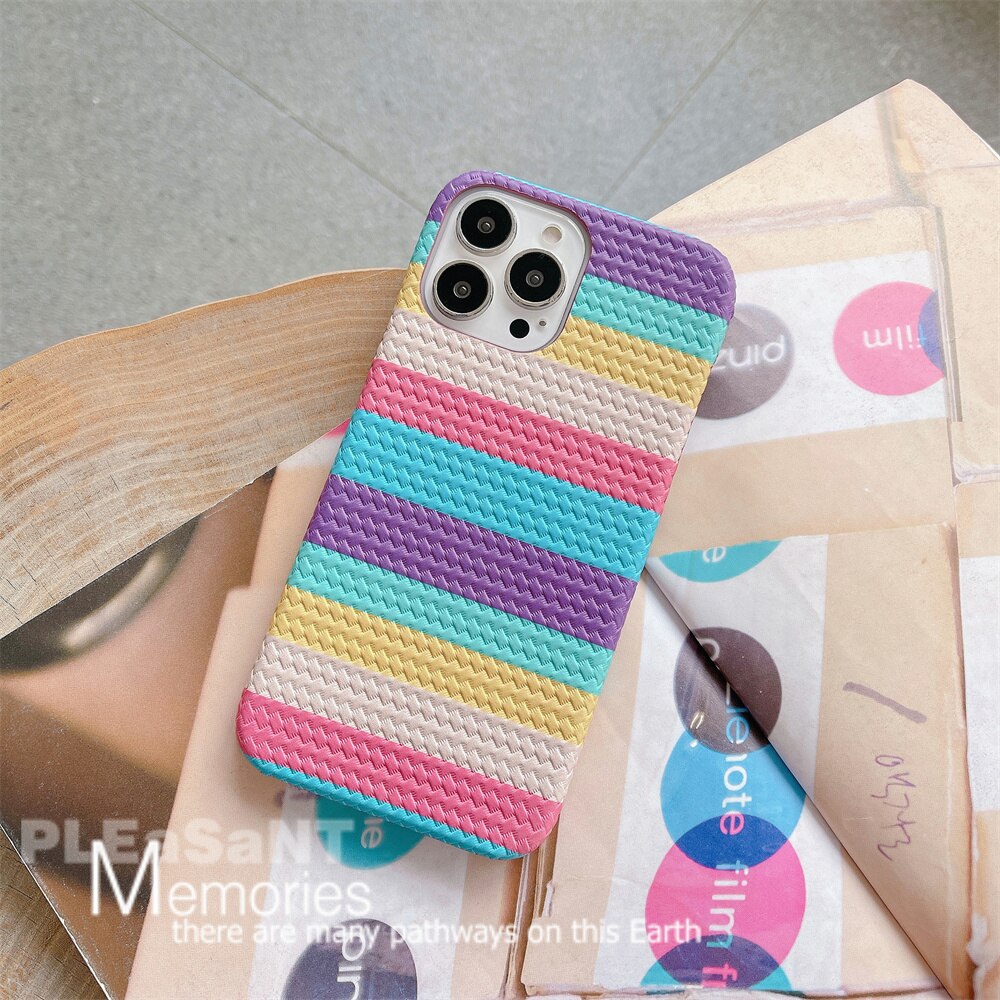 Rainbow Weave Pattern Case