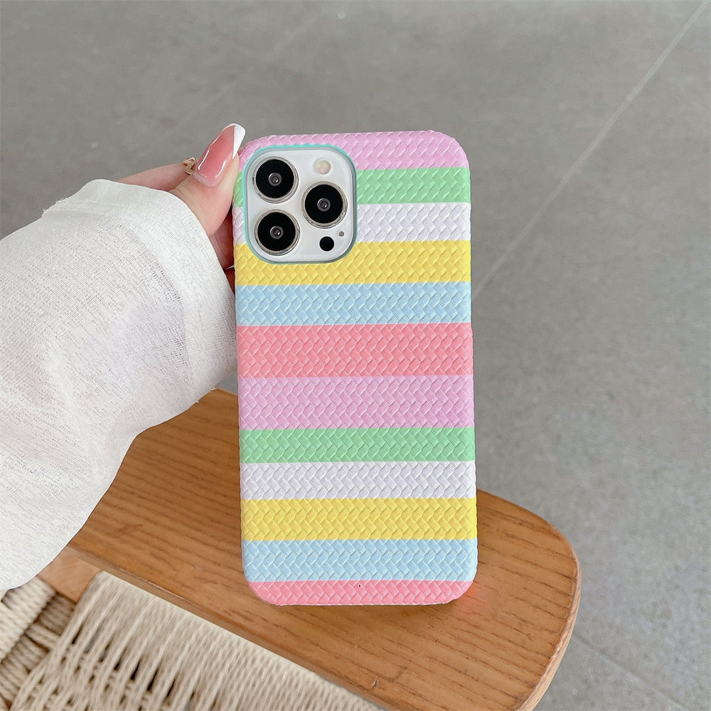 Rainbow Weave Pattern Case