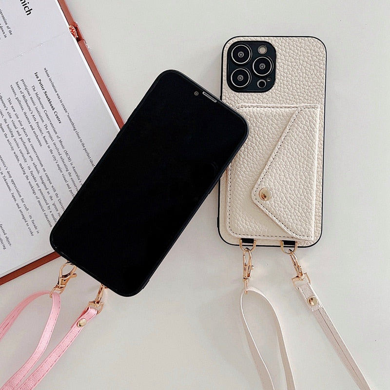 Crossbody Strap Wallet Case