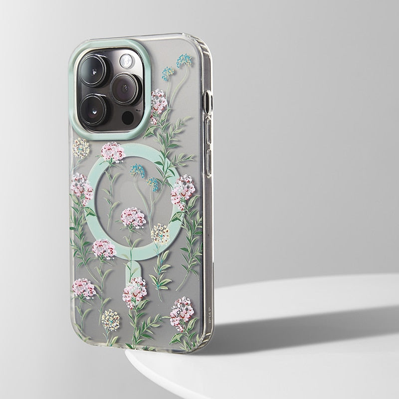 Floral MagSafe Clear Case
