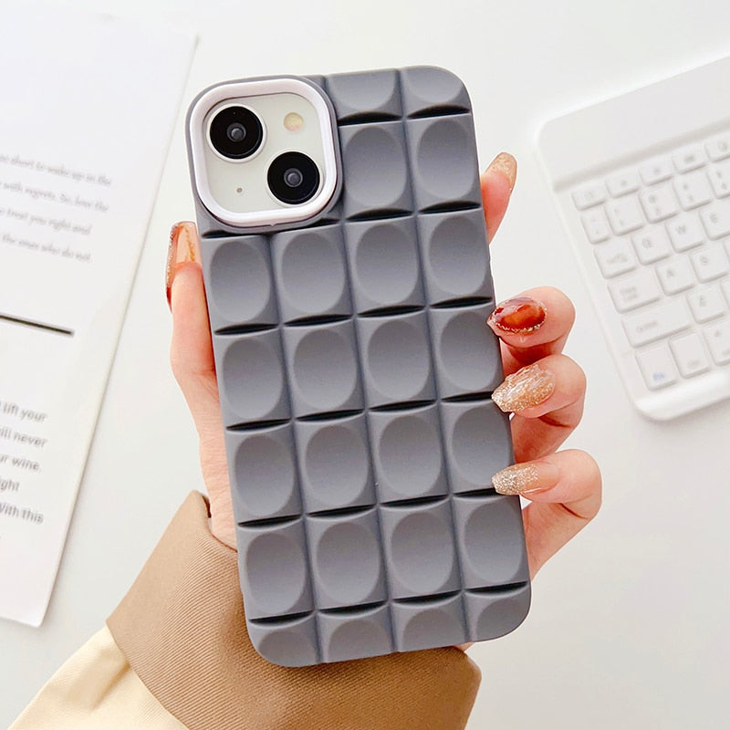 Unique Grid Pattern Shockproof Case
