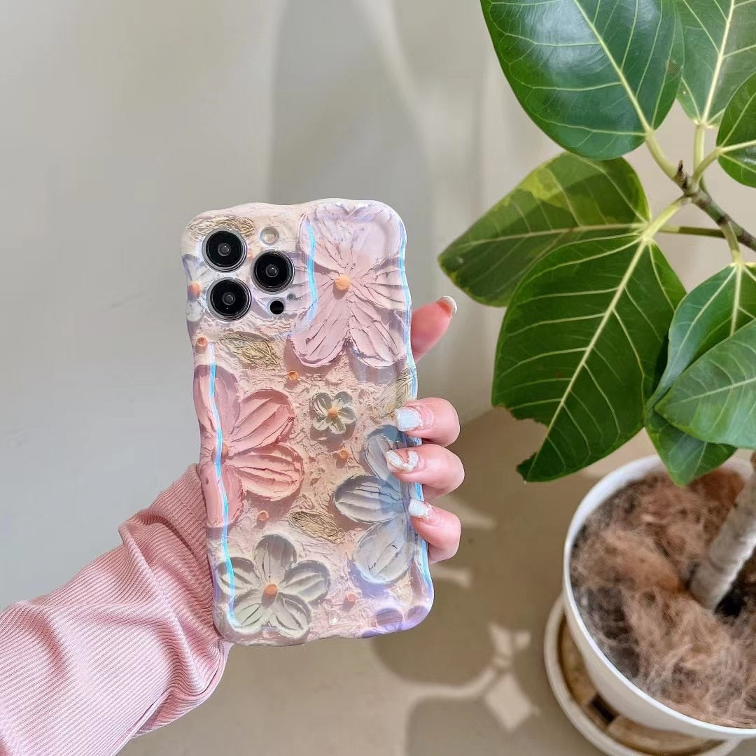 Retro Oil Painting Floral Case