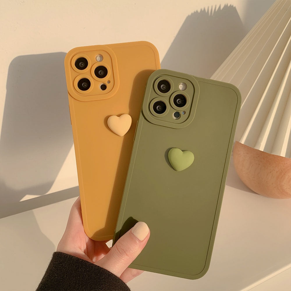 Earth Color Love Heart Case