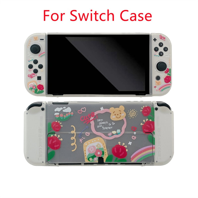 Floral Cartoon Case For Nintendo Switch