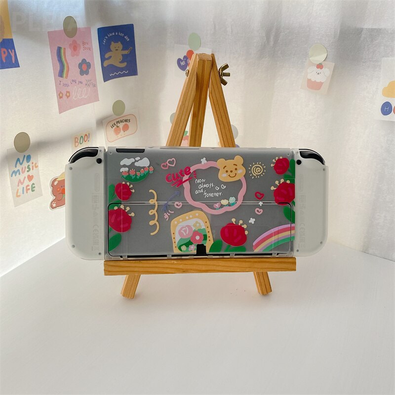 Floral Cartoon Case For Nintendo Switch