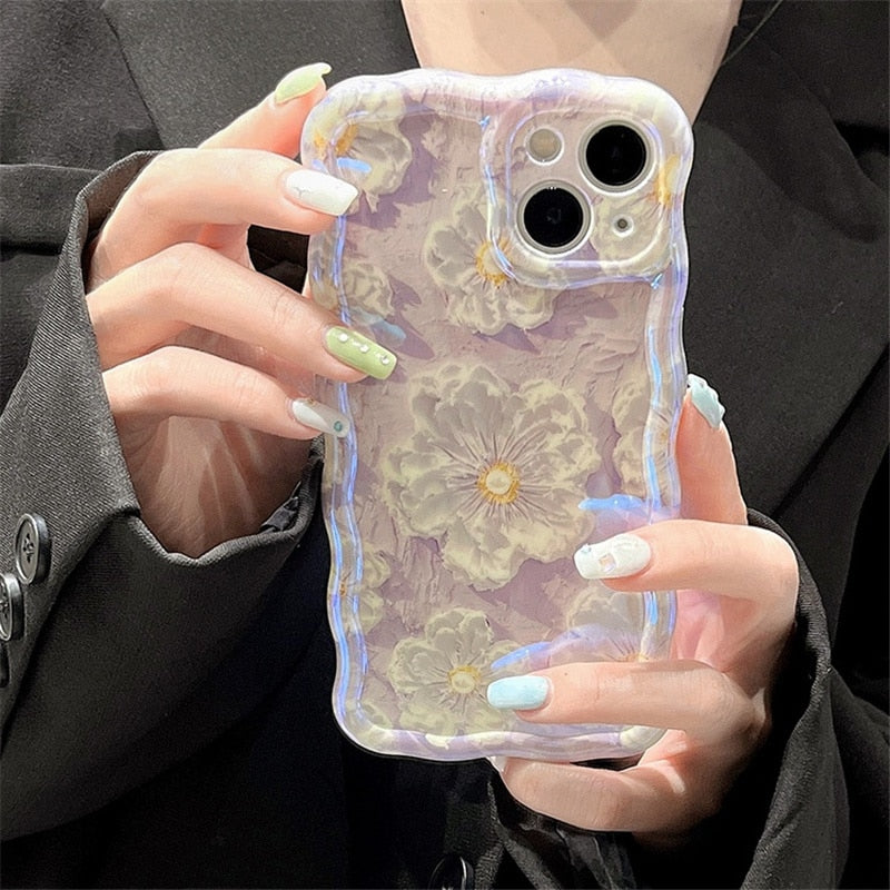 Retro Oil Painting Floral Case