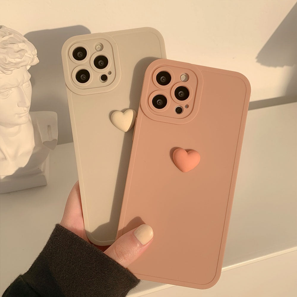 Earth Color Love Heart Case