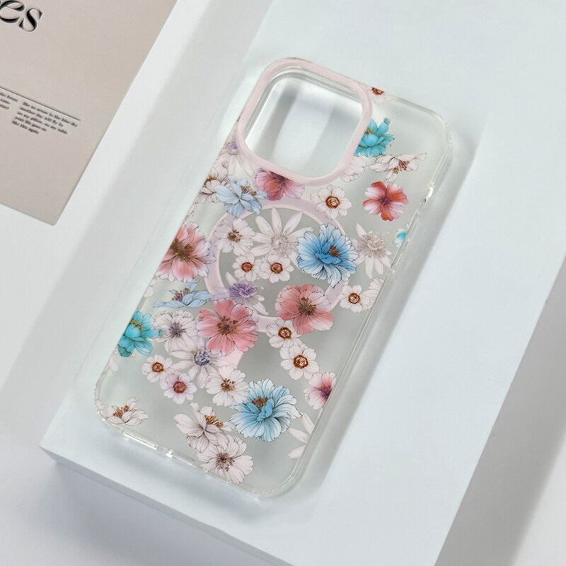 Floral MagSafe Clear Case