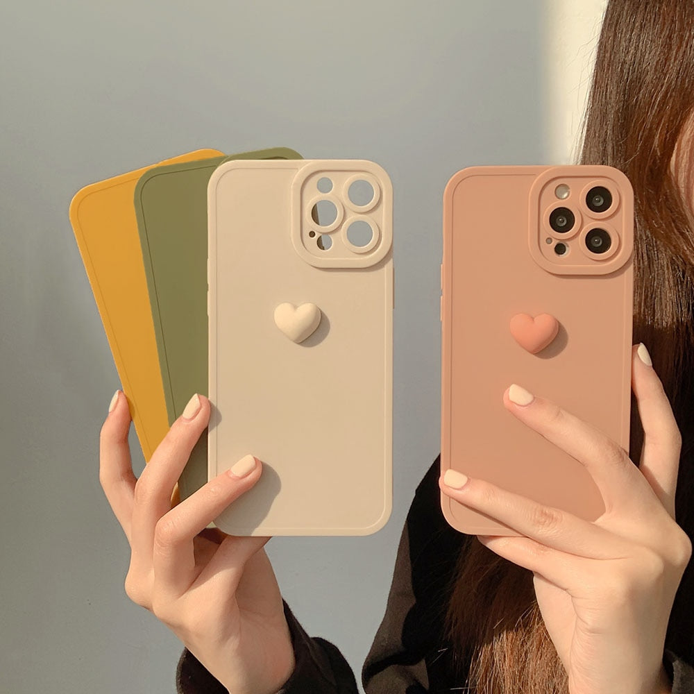 Earth Color Love Heart Case
