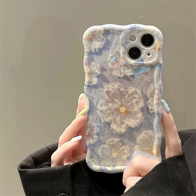 Retro Oil Painting Floral Case