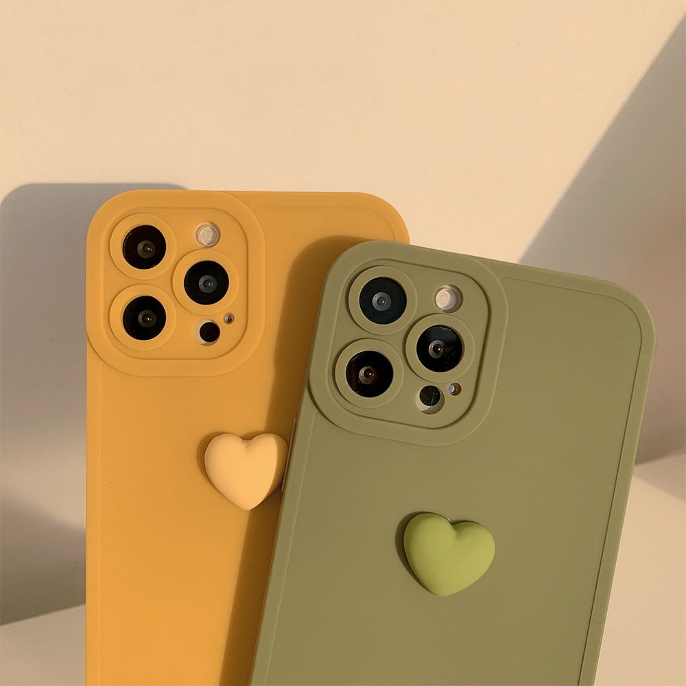 Earth Color Love Heart Case