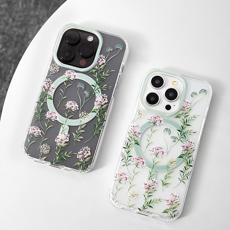 Floral MagSafe Clear Case