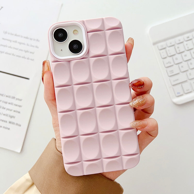 Unique Grid Pattern Shockproof Case