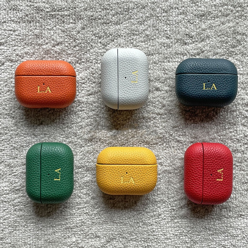 Leather Personalized AirPods Case