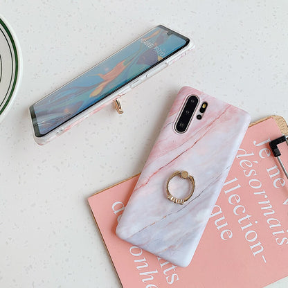 Classic Marble Phone Case with Kickstand Ring Holder For Samsung