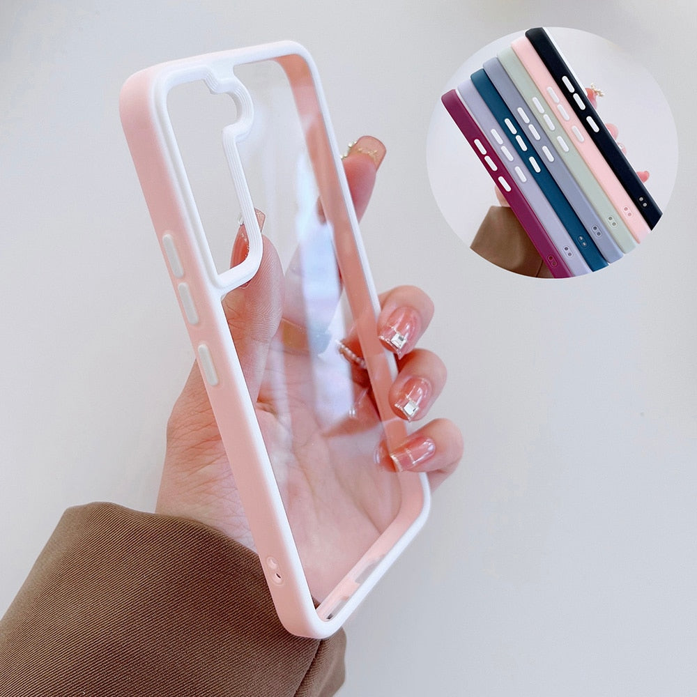 Protective Color Bumper Clear Phone Case for Samsung
