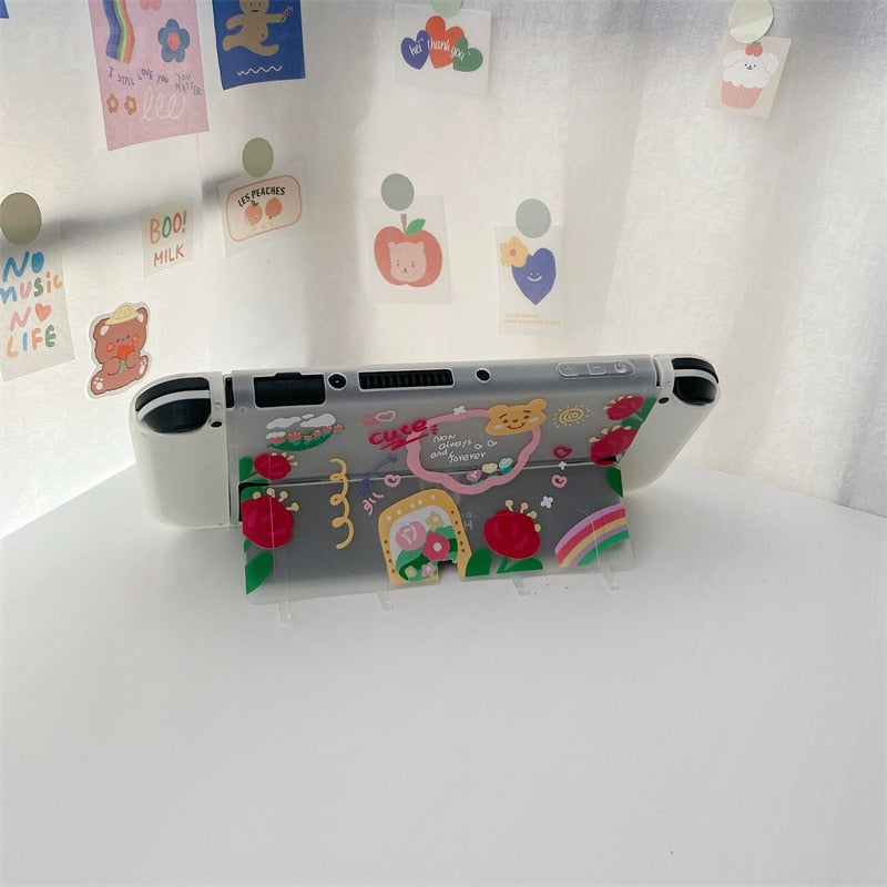 Floral Cartoon Case For Nintendo Switch