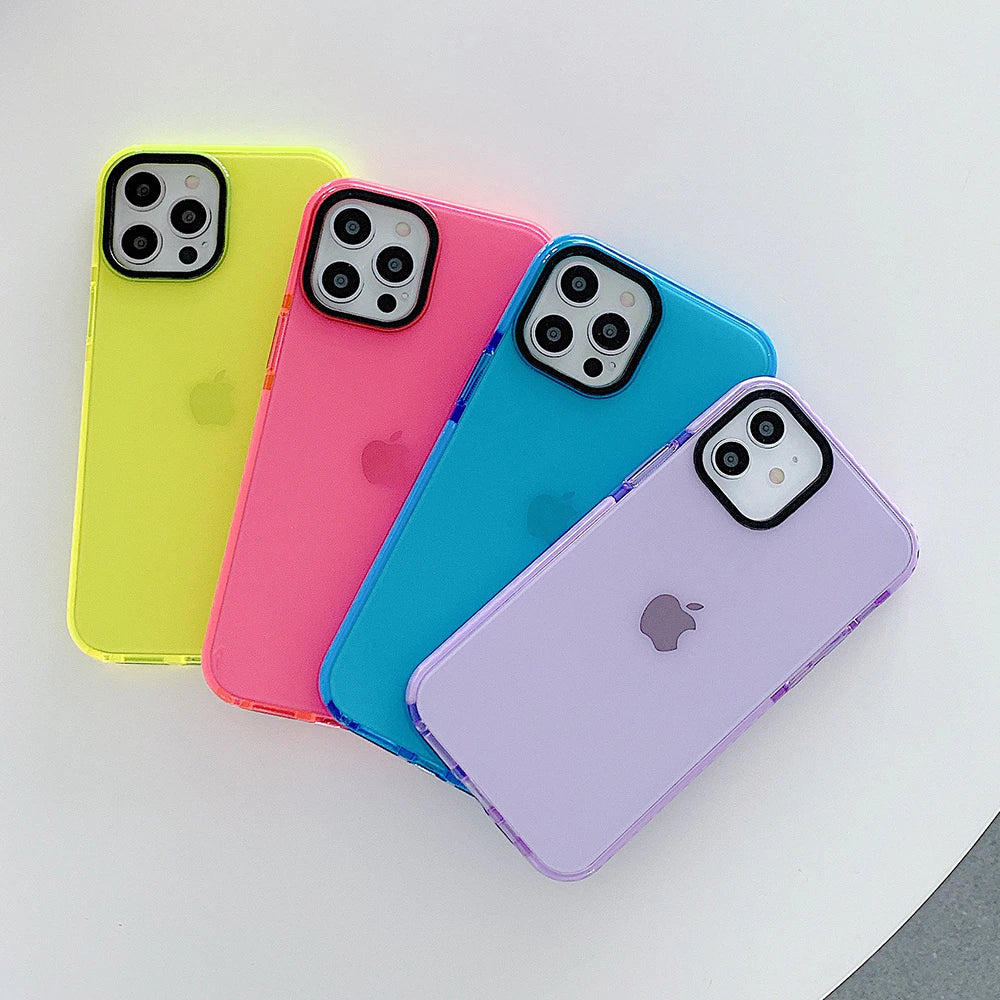 Neon Color Protective Clear Case