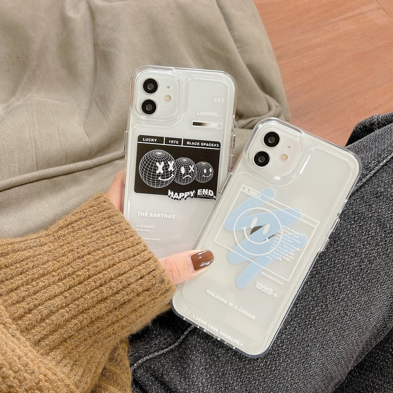 Smile Faces Protective Clear Case
