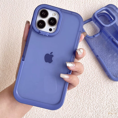 Shockproof Color Clear Case with Foldable Stand