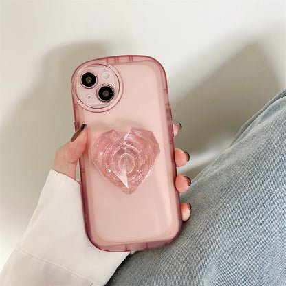 Glitter 3D Heart Pop Holder Shell Case