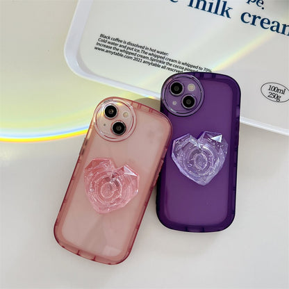 Glitter 3D Heart Pop Holder Shell Case